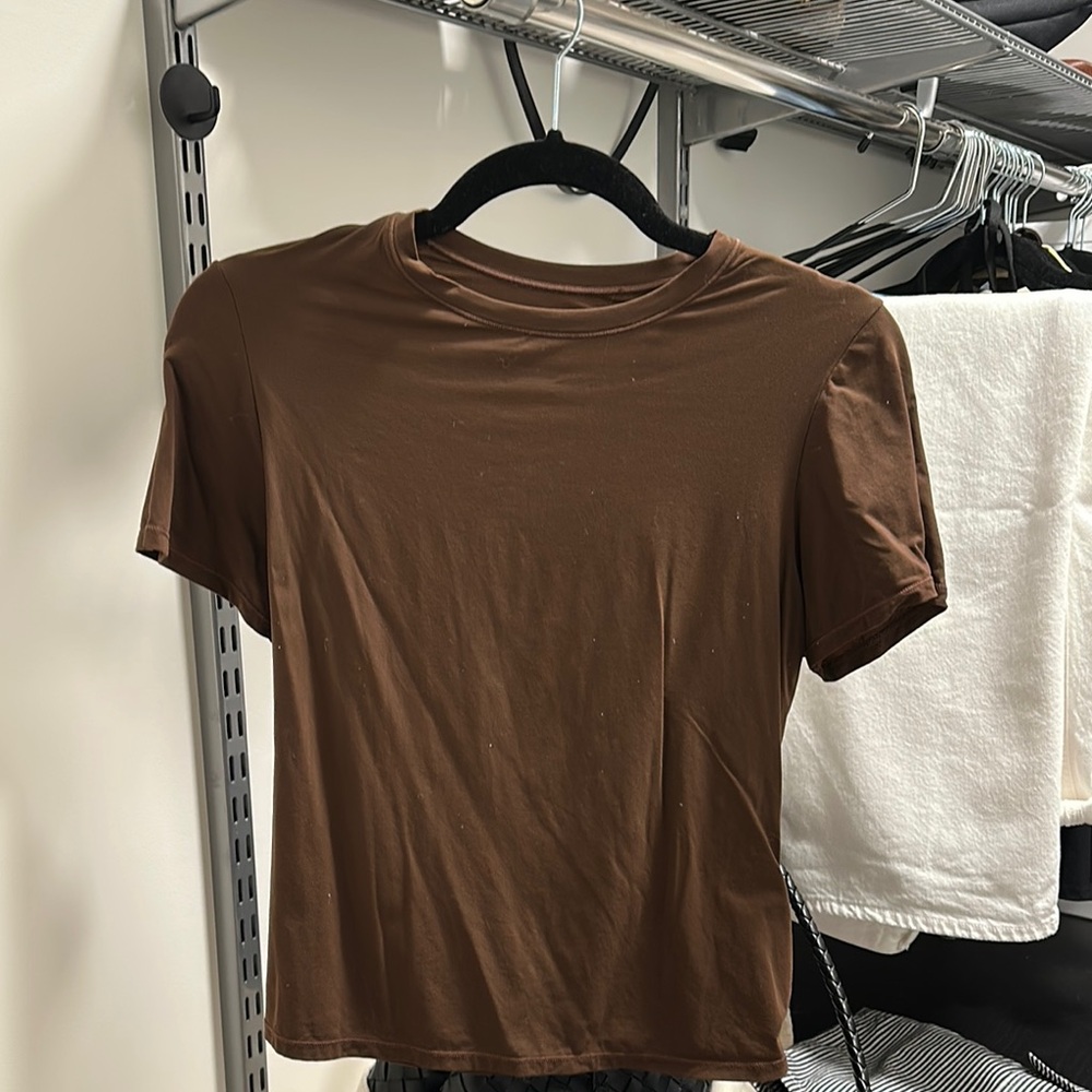 SKIMS Brown Short Sleeve Tee